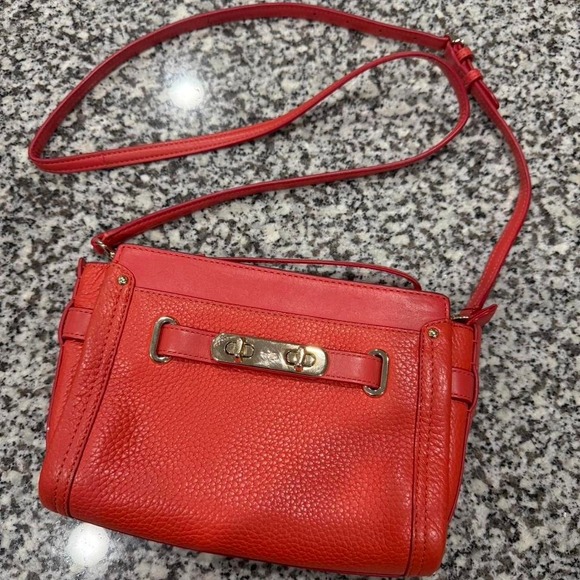 Coach Handbags - Coach Swagger Wristlet Crossbody Shoulder Bag Premium Pebble Leather Handbag